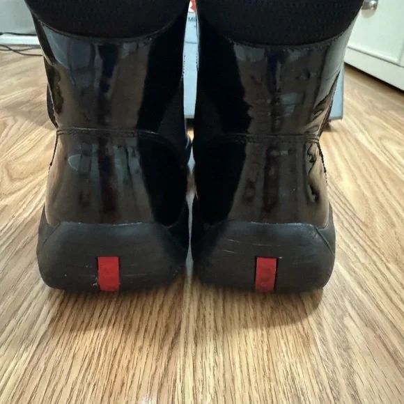 Prada Black High-Top Sneakers with Red Accent - Picture 5 of 7